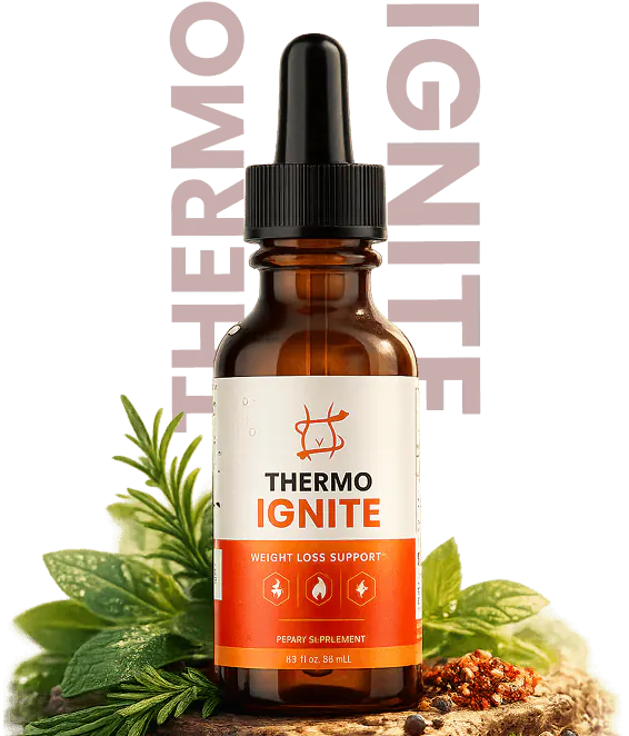 Thermo Ignite bottle with botanical leaves